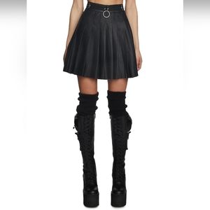 Current Mood Spade Pleated Mini Skirt